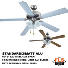 CEILING FAN STANDARD/3/MATT ALU 52” (132CM) BLADE CEILING FAN STANDARD/3/MATT ALU 52” (132CM) BLADE