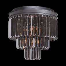 K Lite KLC-6515/BL 40W Crystal Ceiling Fitting Black with Smoke Crystals